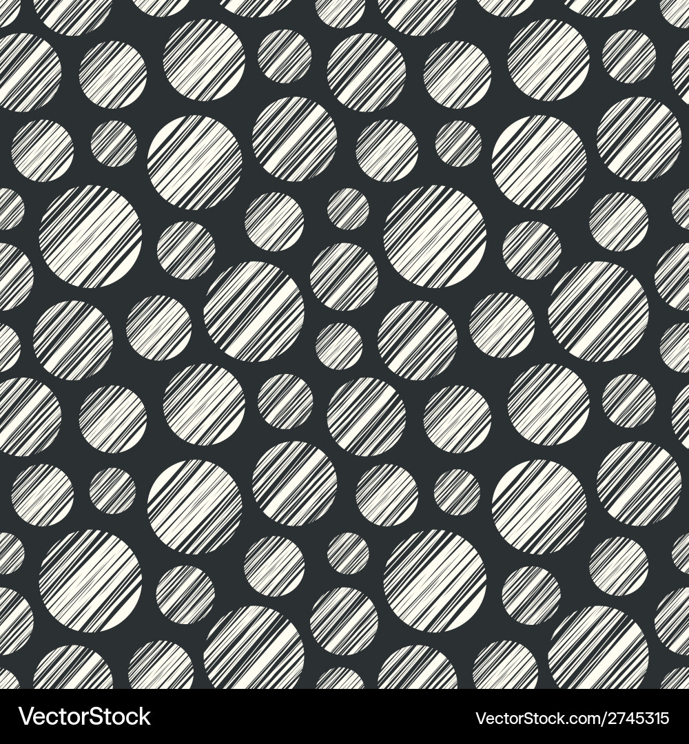 Seamless pattern with hand drawn circle elements Vector Image