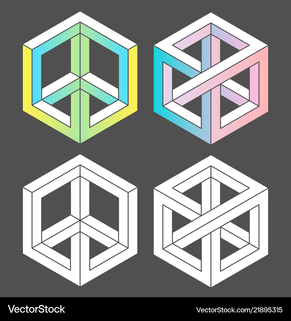 Set unreal white color Vector Image