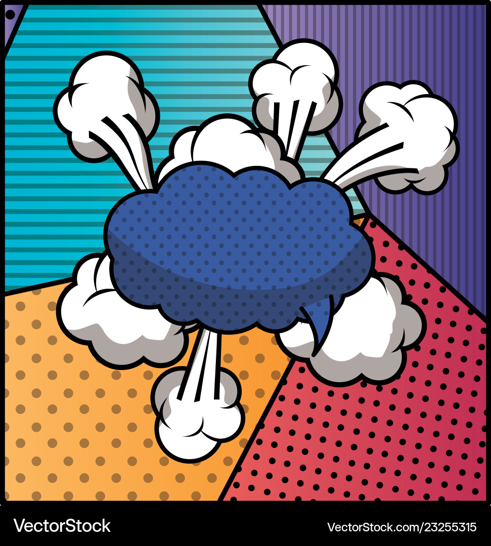 Speech bubble and set patterns pop art style Speech bubble and set patterns pop art style Vector Image