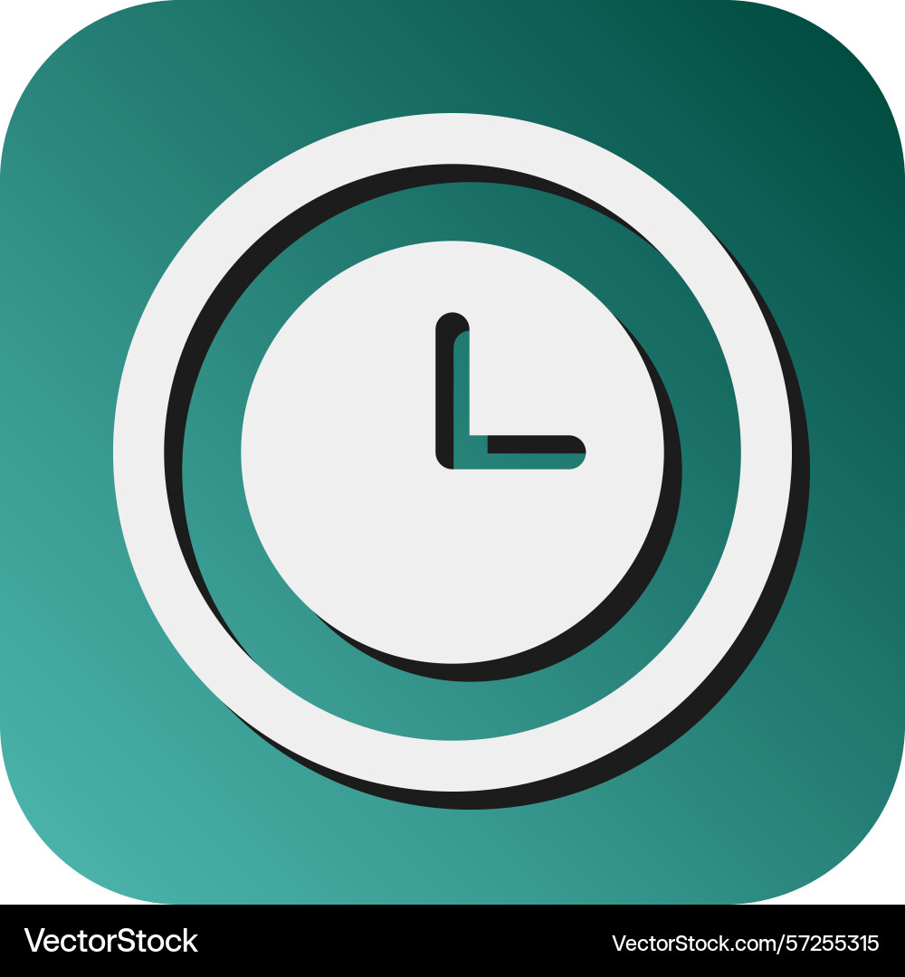 Timeout glyph gradient background icon vector image