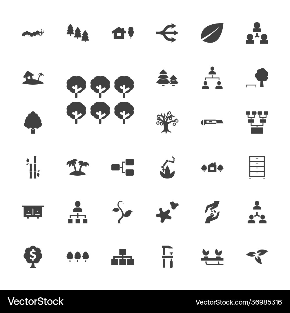 33 tree icons (36985316) – Free Vector | VectorStock