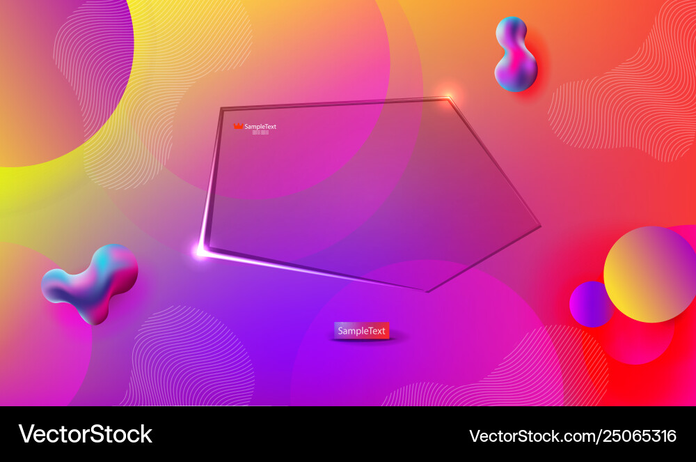 Abstract multicolor design with randomly drawn vector image