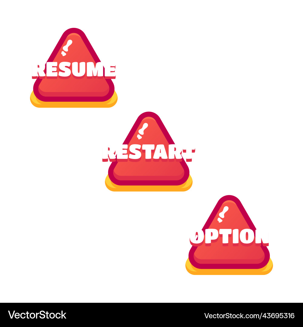 Big set buttons for games and app wooden game ui Big set buttons for games and app wooden game ui Vector Image