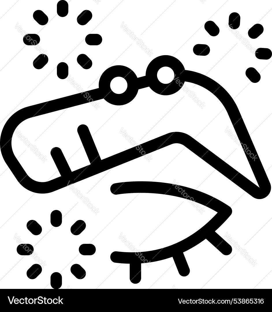 Boomerang flying between exploding fireworks icon Boomerang flying between exploding fireworks icon Vector Image