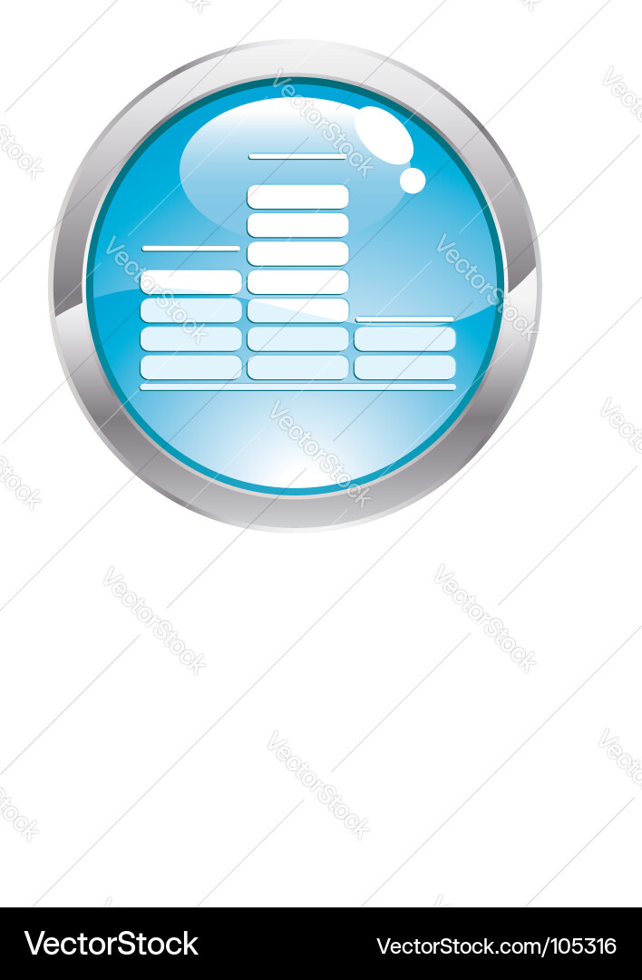 Button with equalizer Vector Image