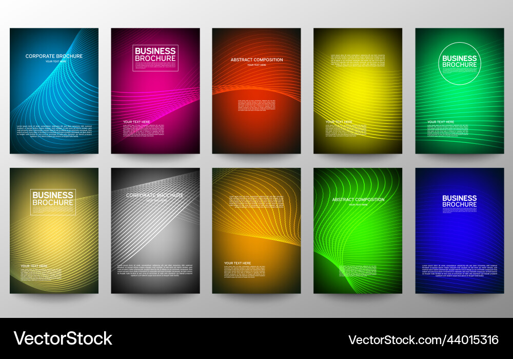Cover geometric minimal set abstract line pattern Cover geometric minimal set abstract line pattern Vector Image