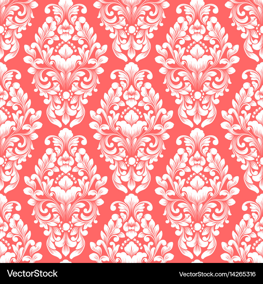 Damask seamless pattern background classical Vector Image