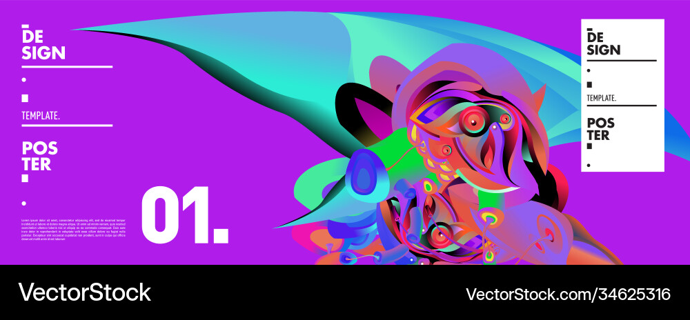 Landing page background template with colorful Vector Image
