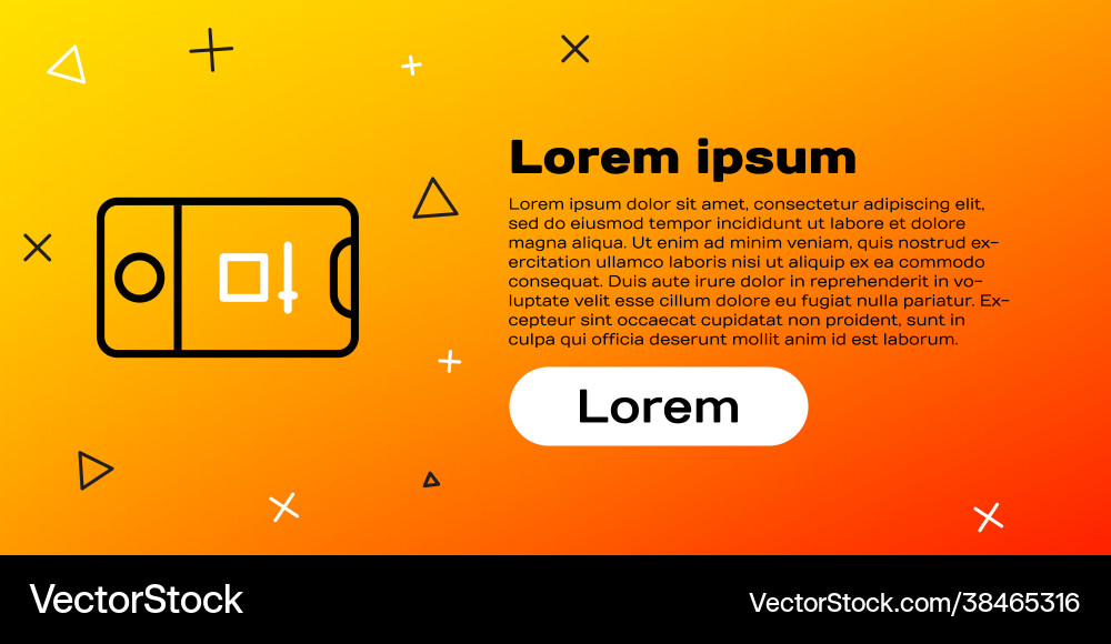 Line mobile phone with record frame camera icon Line mobile phone with record frame camera icon vector image