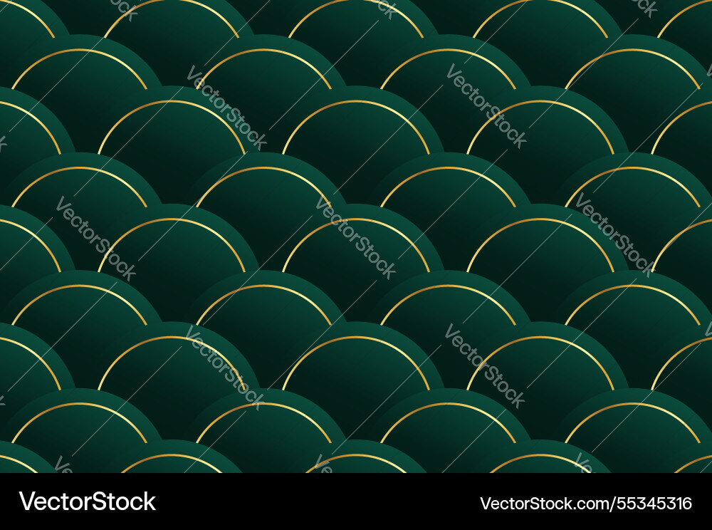 Luxury dark green rounded circle shape seamless Luxury dark green rounded circle shape seamless vector image