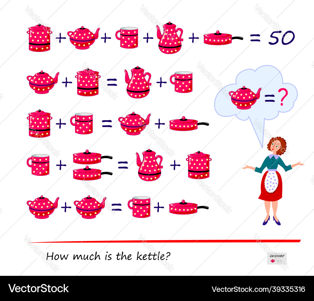 Mathematical logic puzzle game for smartest how Mathematical logic puzzle game for smartest how Vector Image
