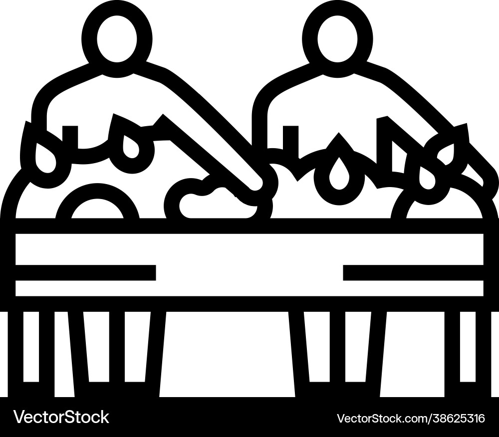 Sorting tea line icon Sorting tea line icon vector image