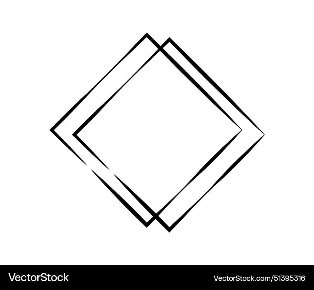 Square frame geometric abstract element Vector Image