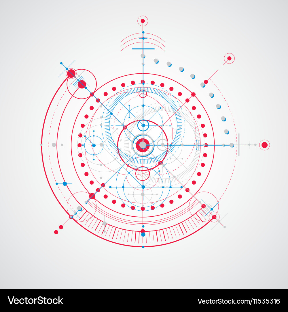 Technical plan abstract engineering draft for use Vector Image