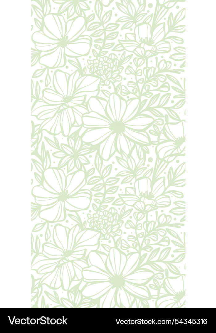 Vertical flower print pattern seamless repeating Vector Image