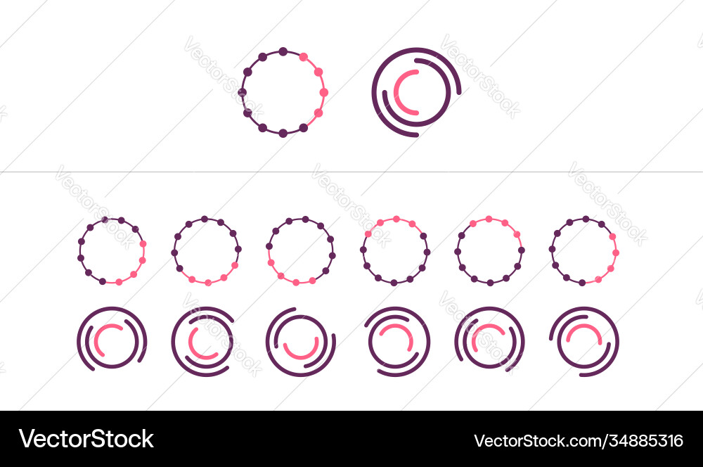 Web progress round loader interface wait load icon Web progress round loader interface wait load icon Vector Image