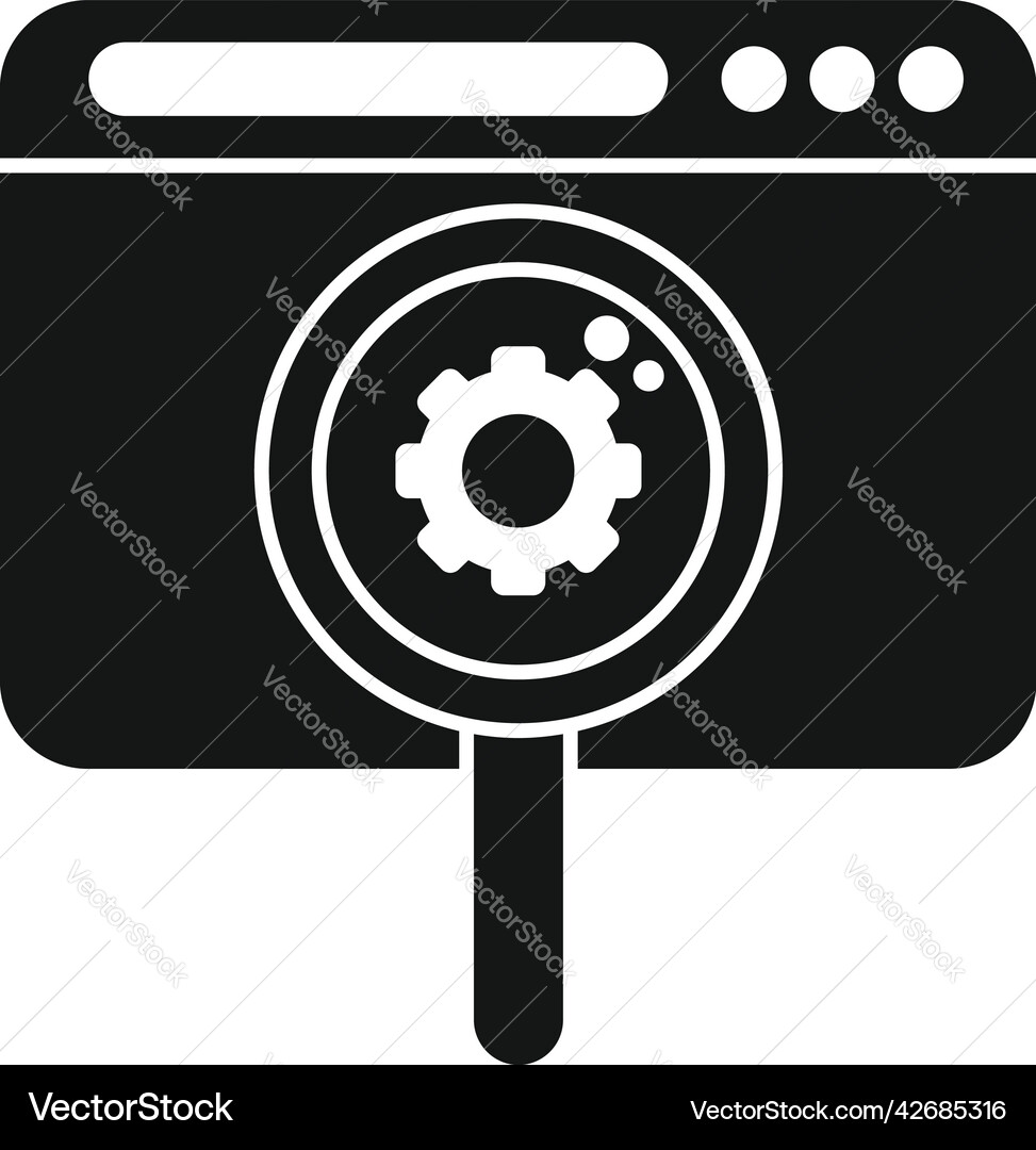 Web solution search icon simple creative Vector Image