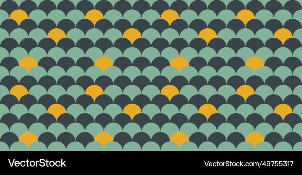 A retro style seamless pattern with fish scale Vector Image