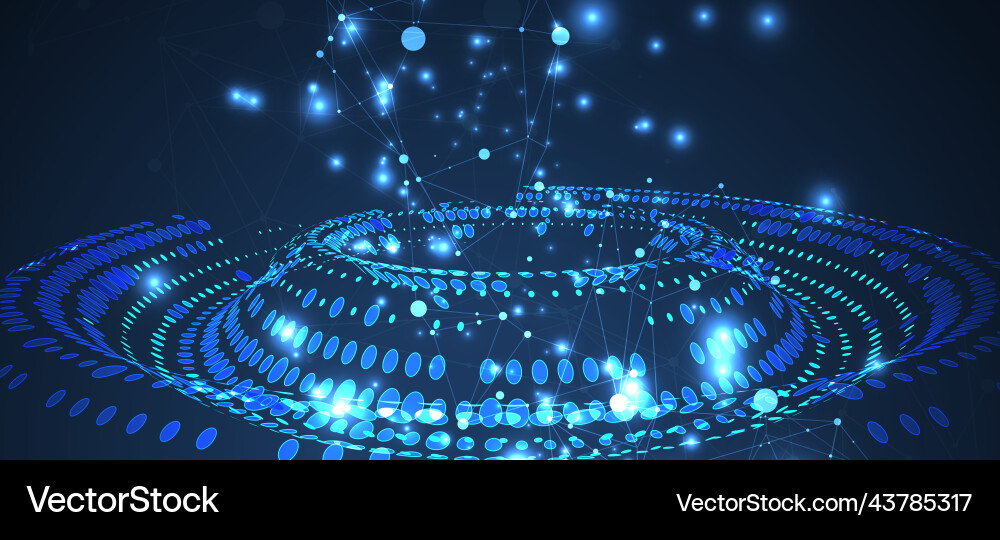 Abstract Science Network Background vector image