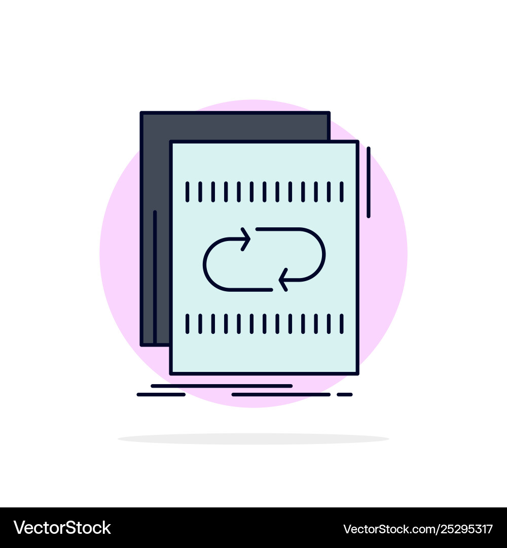 Audio file loop mix sound flat color icon Audio file loop mix sound flat color icon vector image
