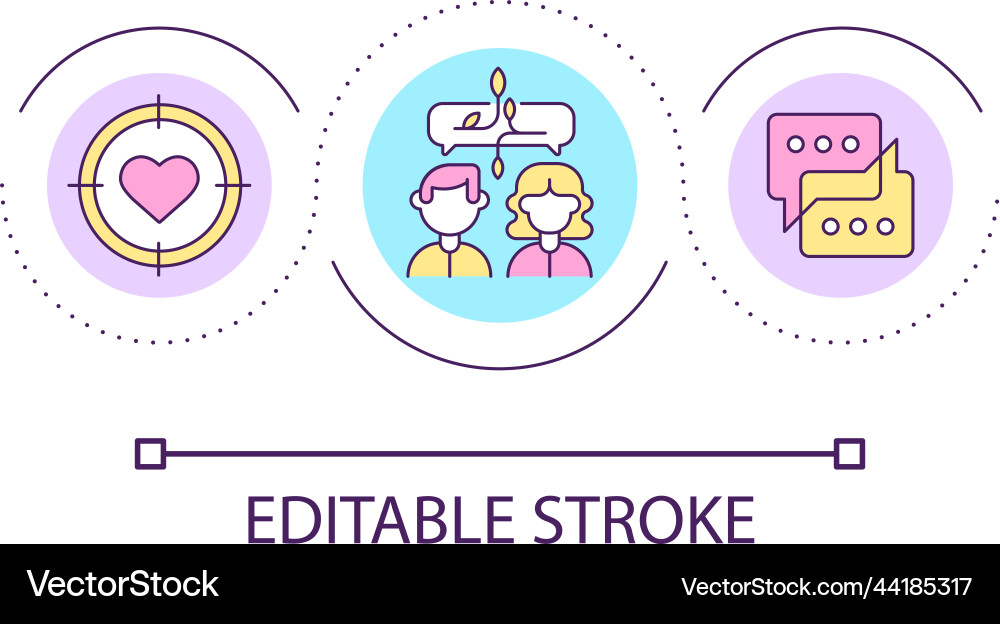 Building warm relationship loop concept icon Building warm relationship loop concept icon Vector Image