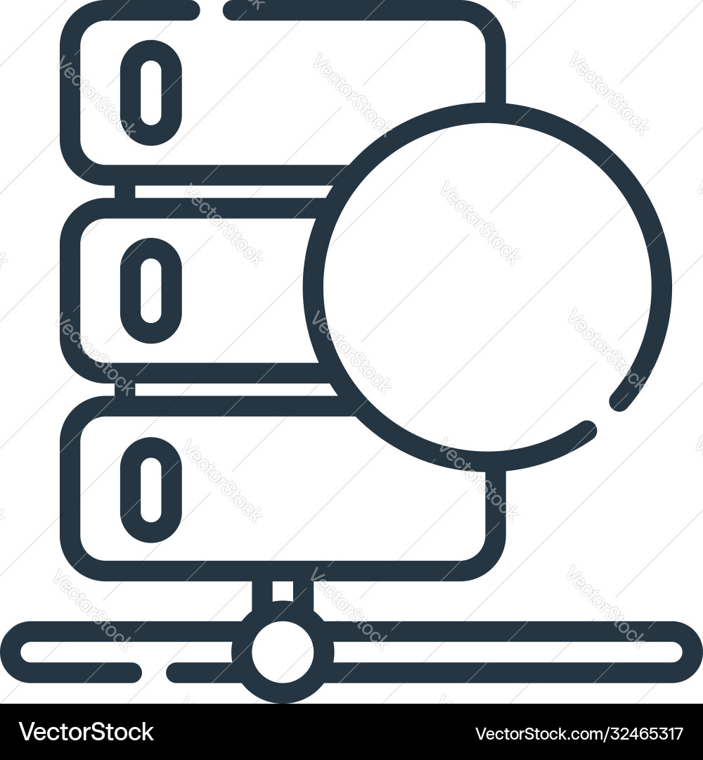 Database icon isolated on white background Vector Image