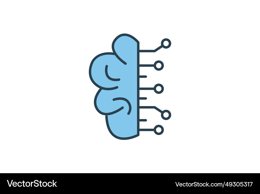 Deep learning icon related to device Deep learning icon related to device Vector Image