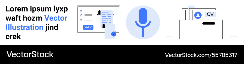 Digital tools for payments voice input Vector Image