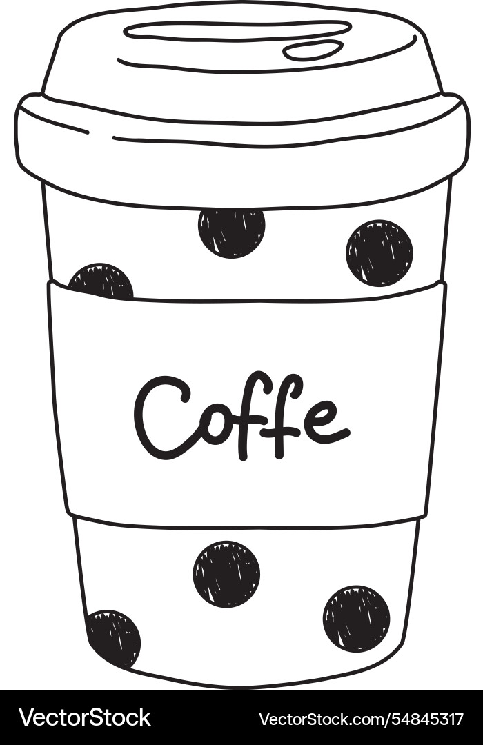 Disposable paper coffee cup Royalty Free Vector Image