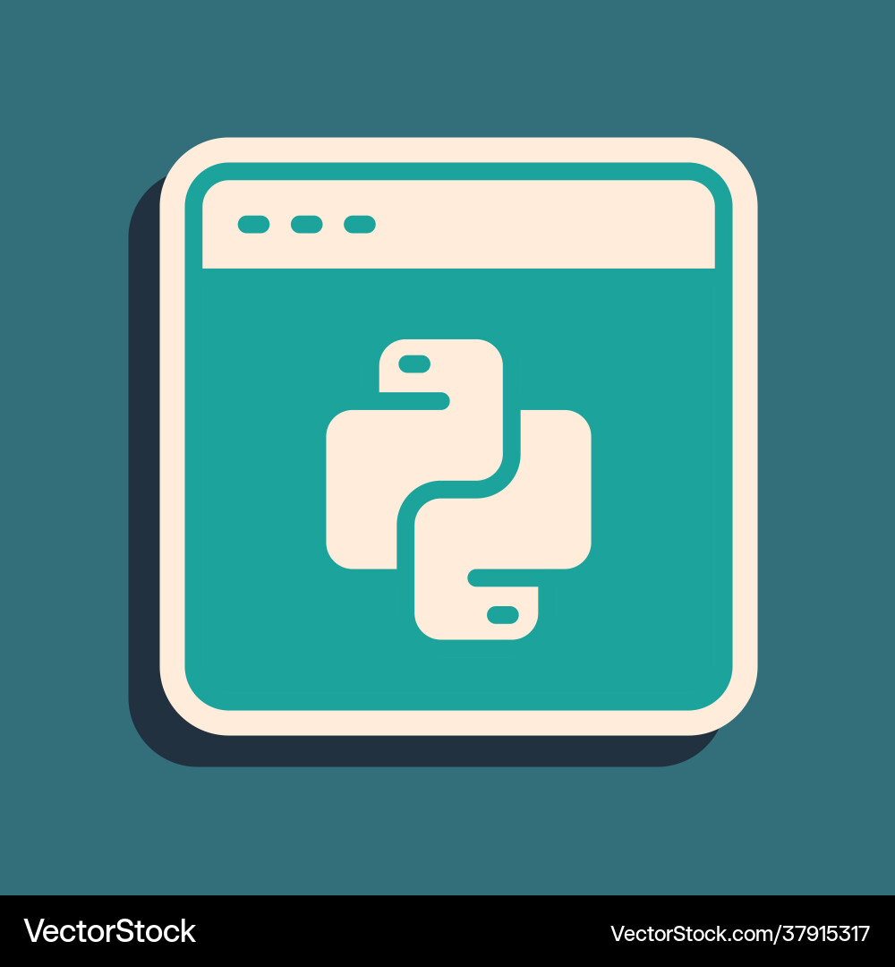 Grün Python Programmiersprache Ikone isoliert Grün Python Programmiersprache Ikone isoliert vektorbild