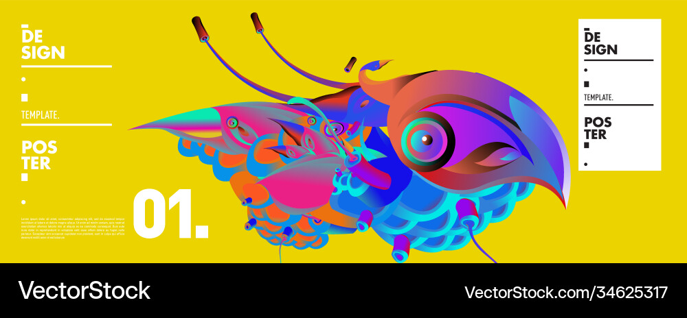 Landing page background template with colorful Vector Image