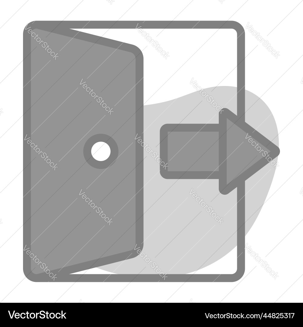 Logout icon user interface as a simple sign vector image