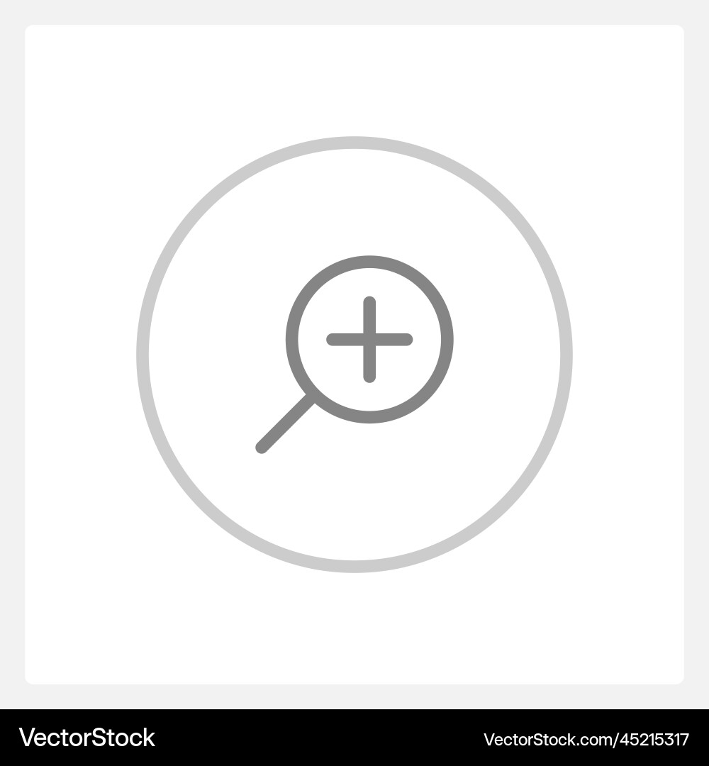 Normale Zoom in Knopf Zustand ui Element Template Vektorbild