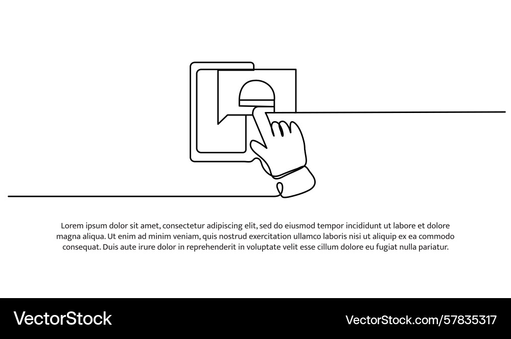 One line of online ordering abstract minimal Vector Image