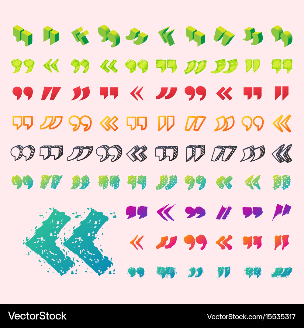 Quote sign icon text concept message bubble dialog vector image
