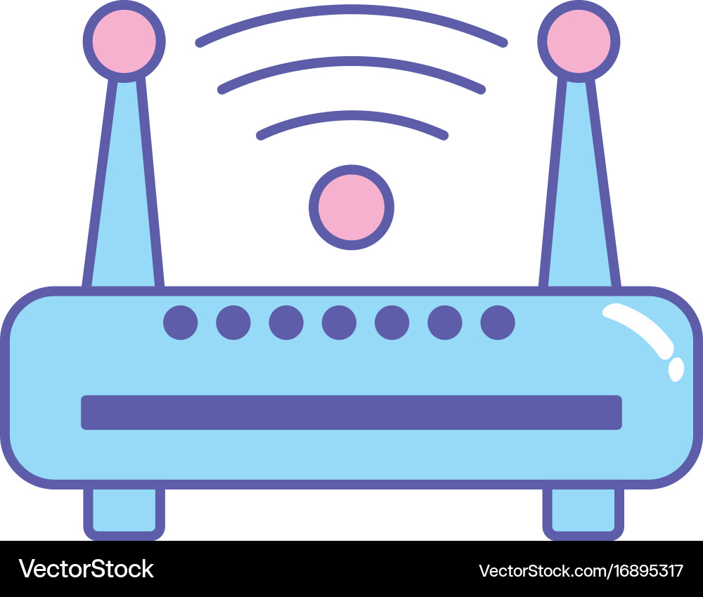 Router wifi connection network technology vector image