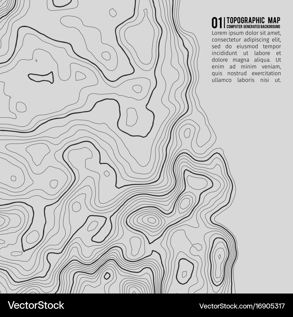 Topographic map background with space for copy vector image