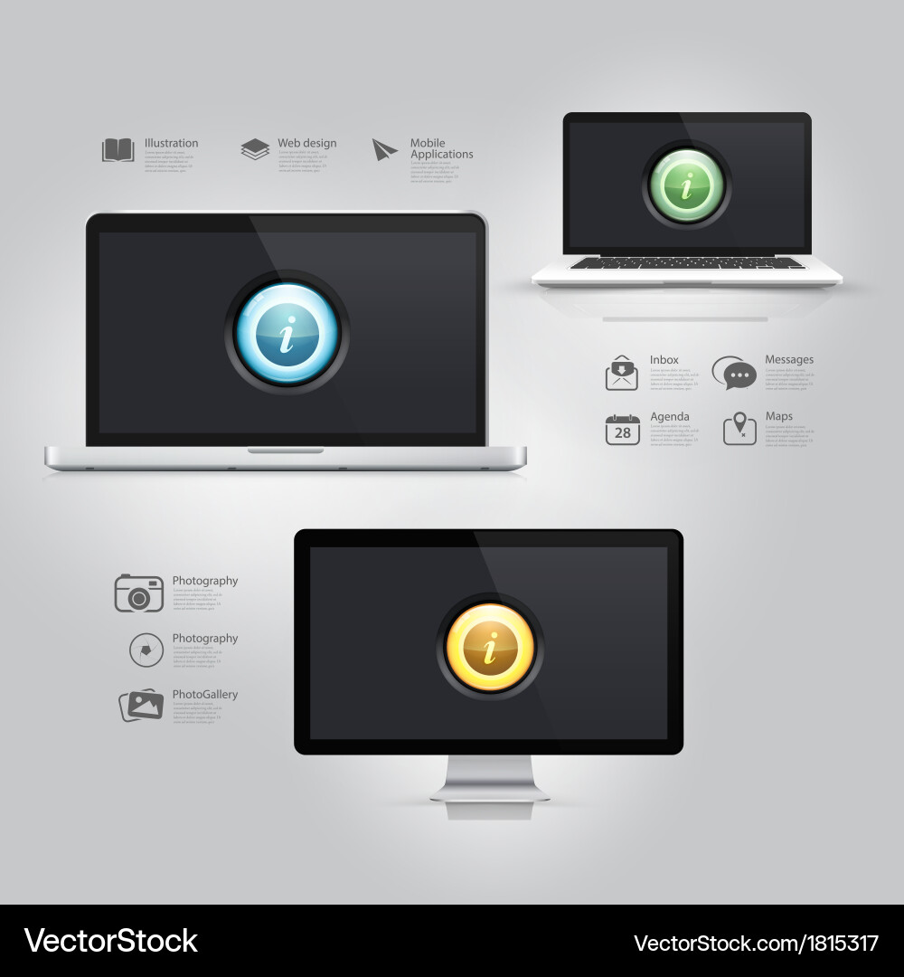 Web design elements inforgraphics Vector Image