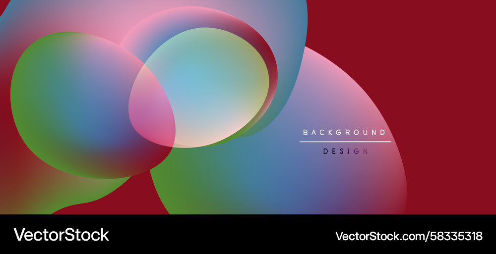 Abstract colorful overlapping circles create Vector Image