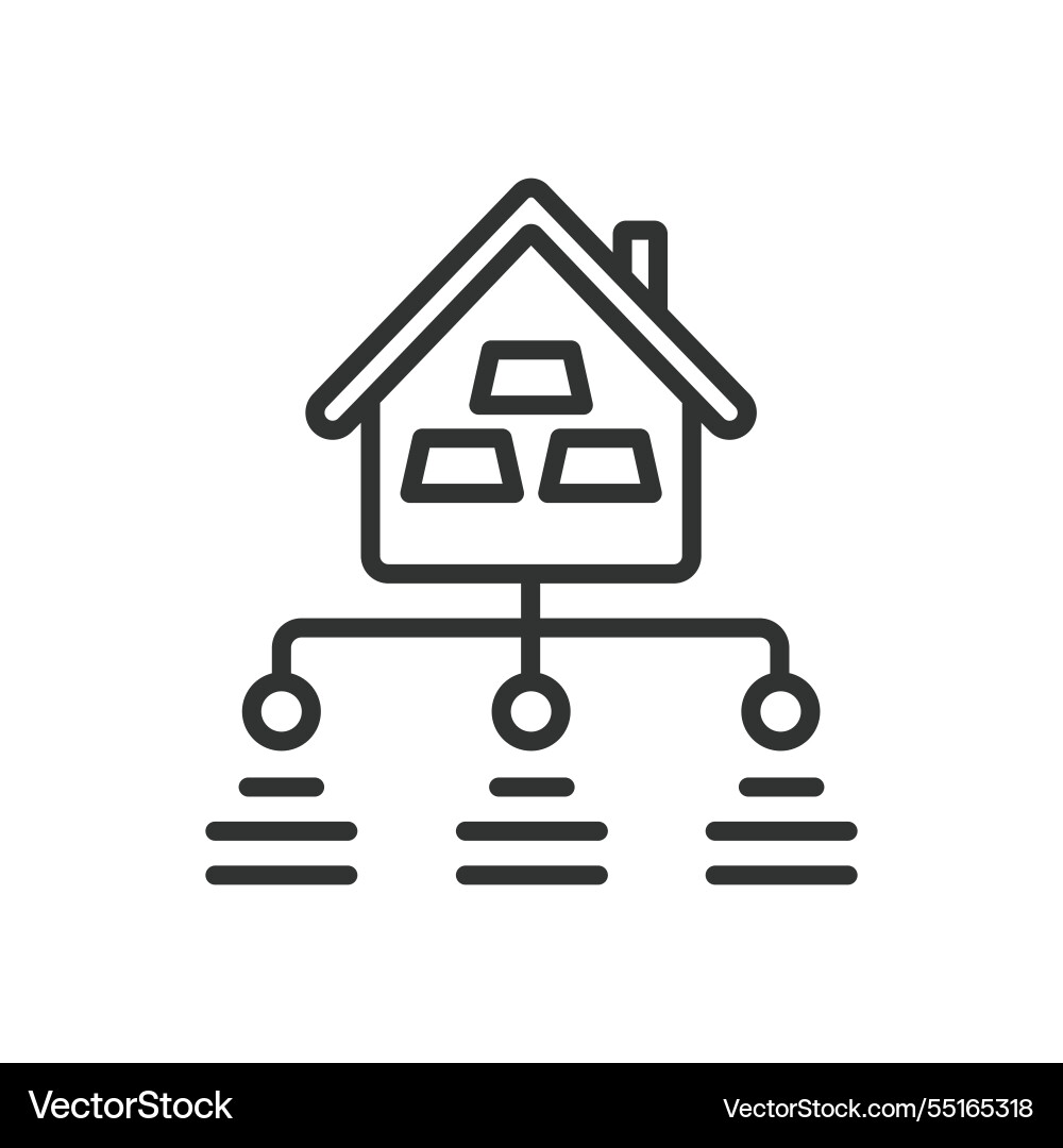 Asset allocation icon in line design Asset allocation icon in line design vector image