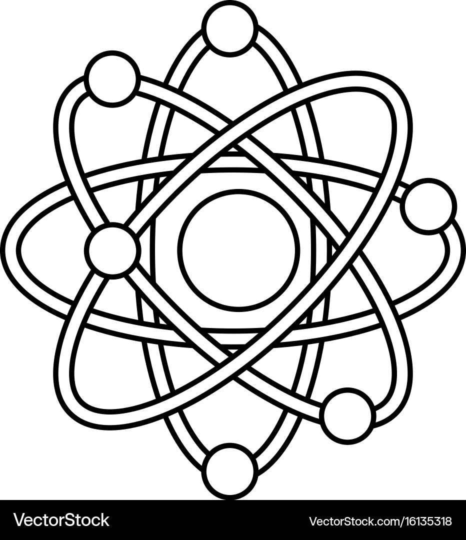 Atom scheme molecule particle science school Vector Image