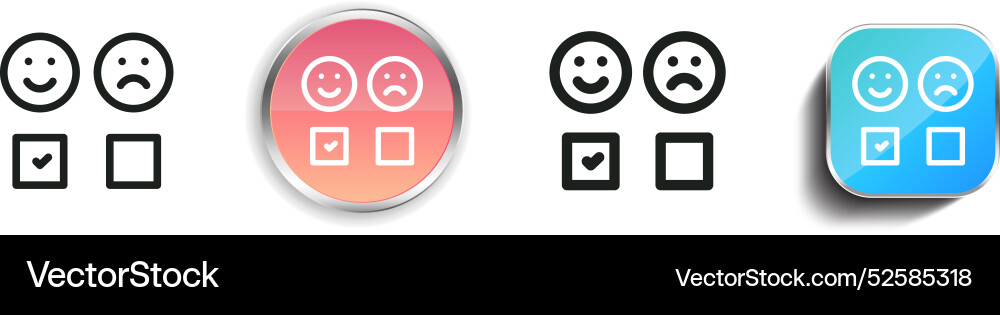 Check box icon thin linear regular and button vector image