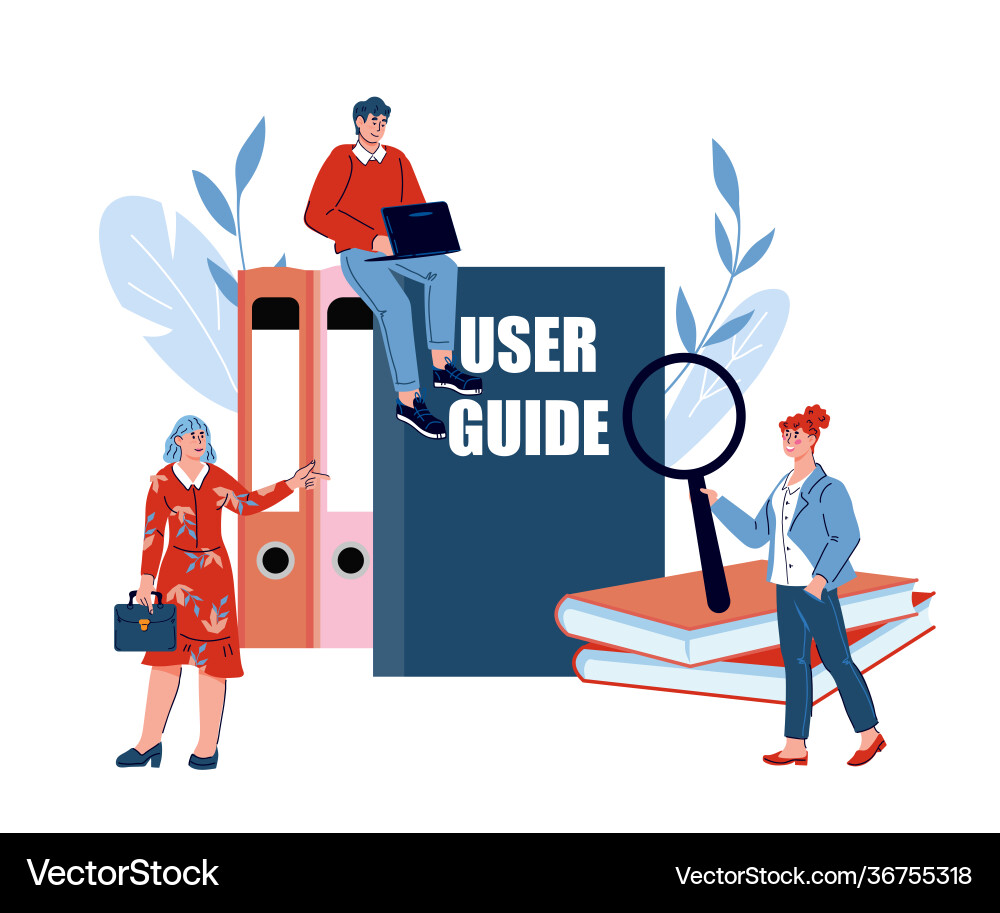 Concept user manual guide requirements vector image