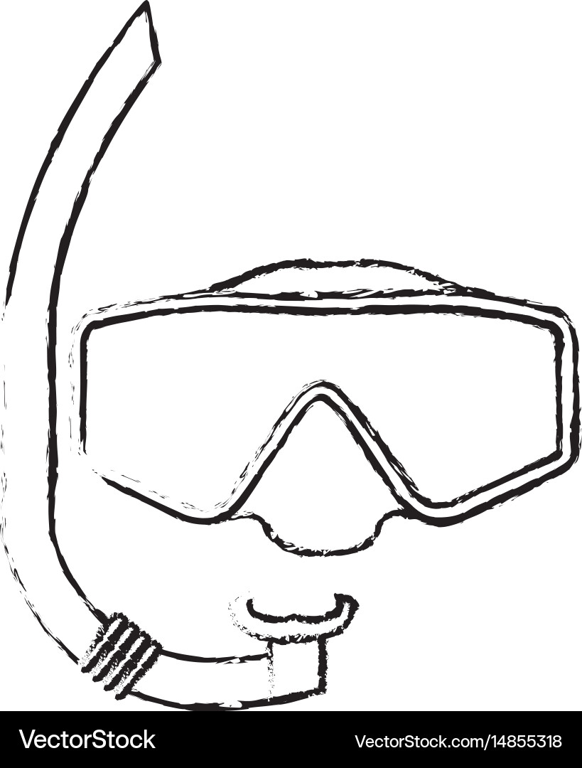 Googles snorkels isolated icon Vector Image