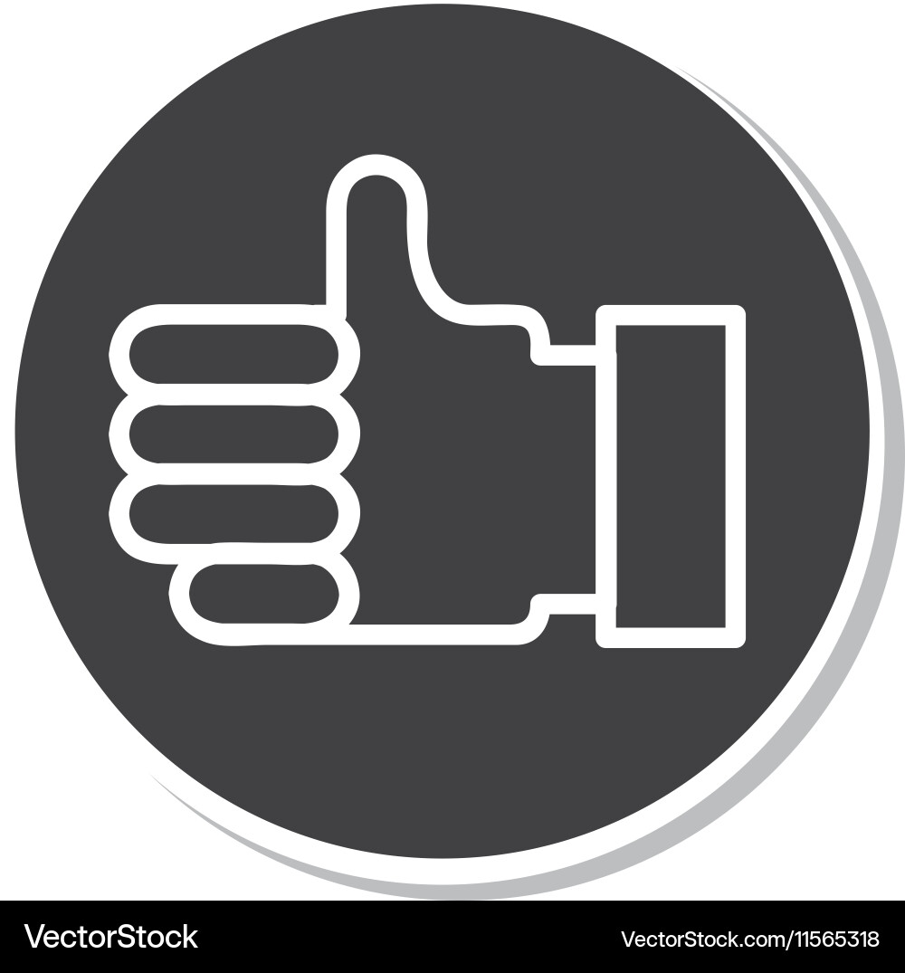 Hand classic pointer pixel isolated icon Vector Image