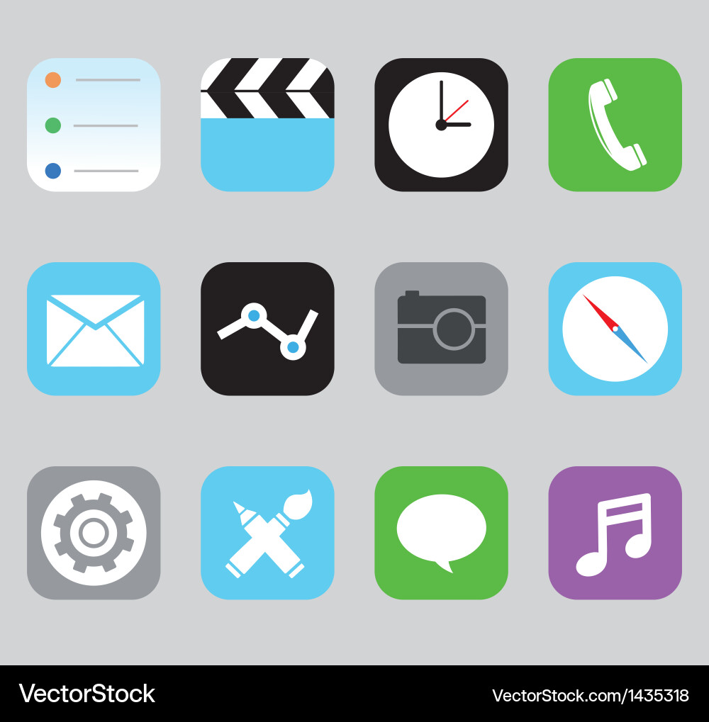 Set of icons for design vector image