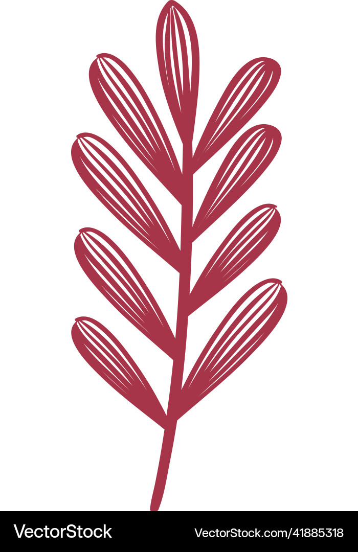 Spring branch with red leafs Vector Image