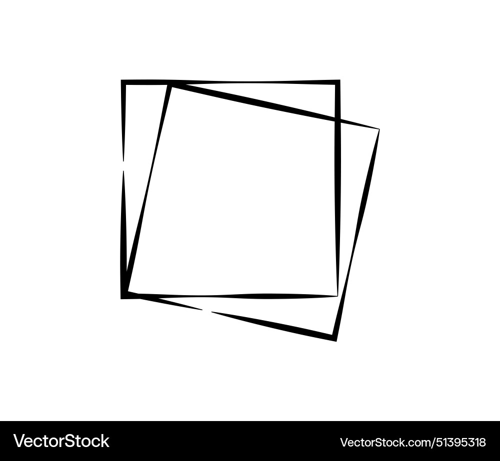 Square frame geometric abstract element vector image