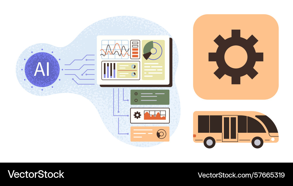 Ai-powered data analysis and automation for smart Ai-powered data analysis and automation for smart vector image