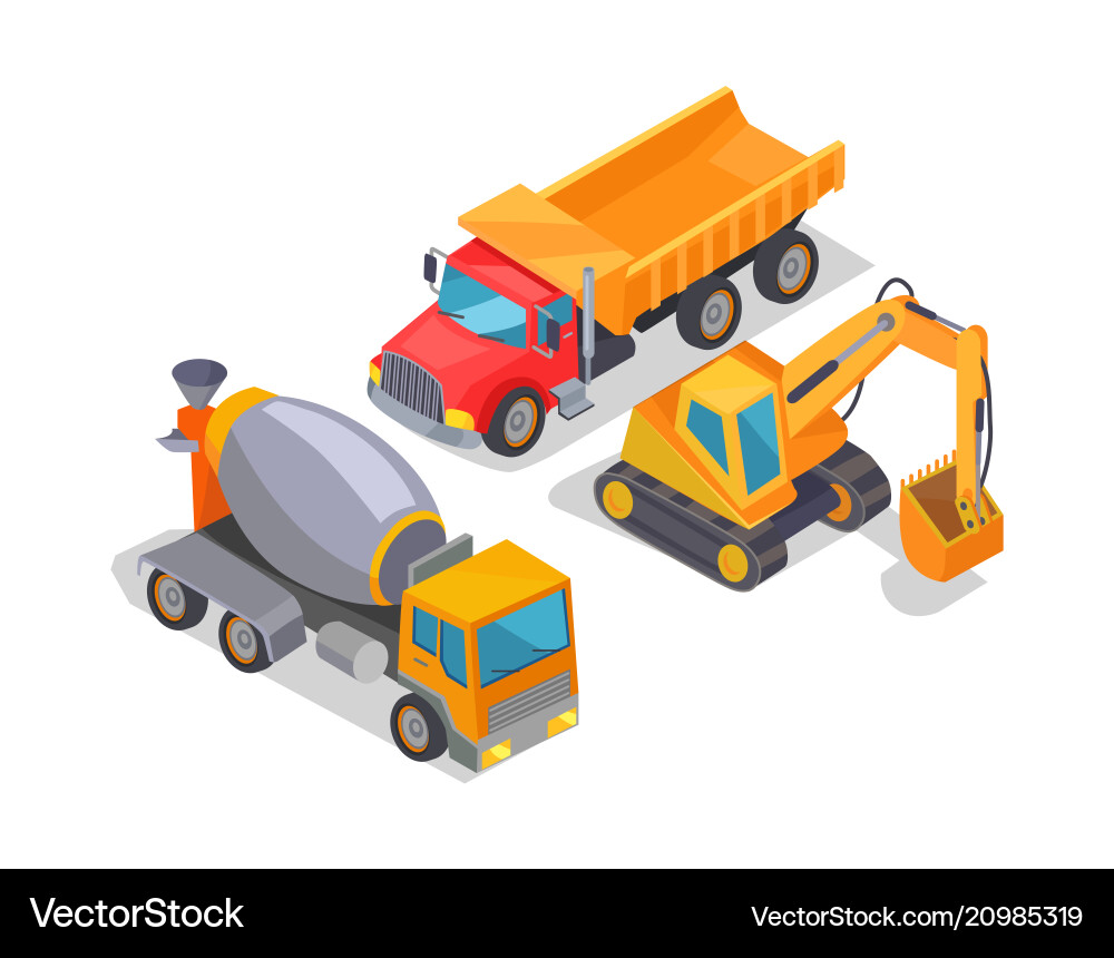 Building technigue set color Vector Image